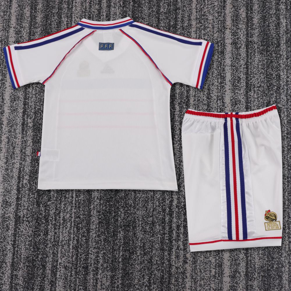 1998 Retro France Away Football Shirt 1:1 Thai Quality Kids Size