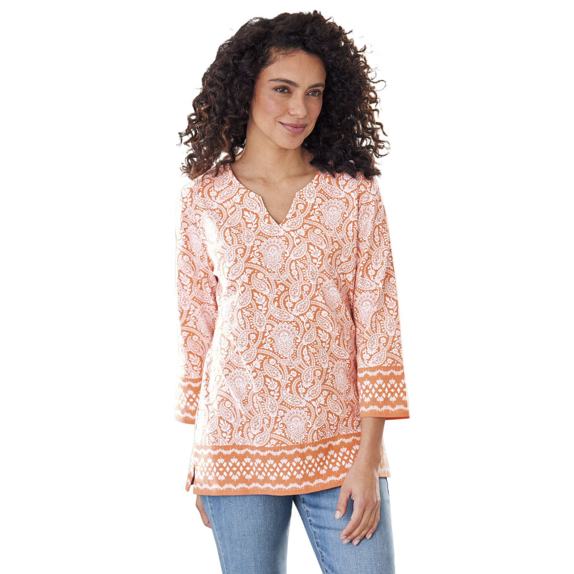 Border Print Knit Tunic - Northstyle Catalog