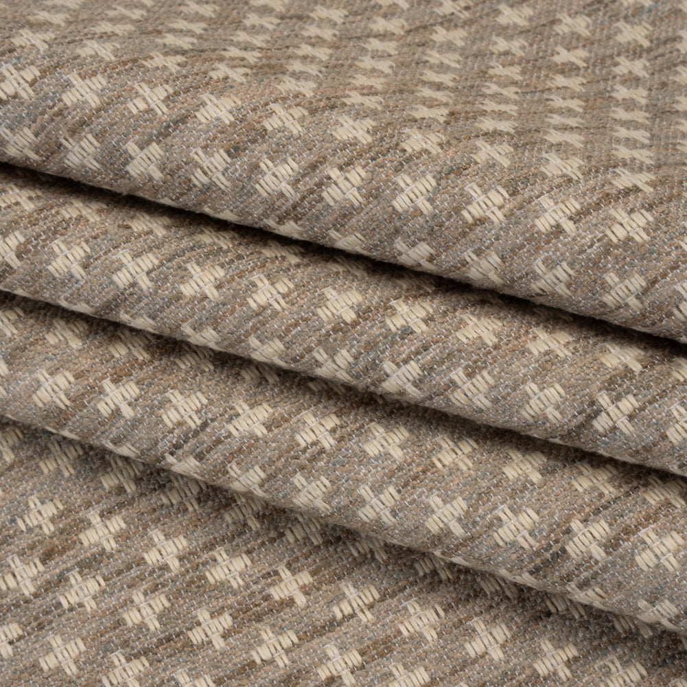 Polyester Boucle Home Decor Jacquard - Fawn Plus Signs - British Imported - Joann Fabrics