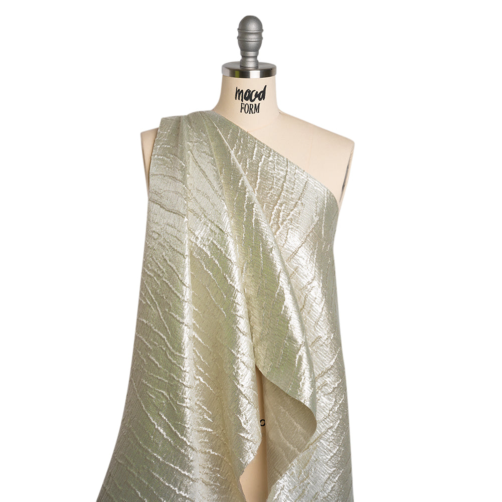 Metallic Brocade - Silver Subtle Wrinkles - Kylie Collection - Joann Fabrics