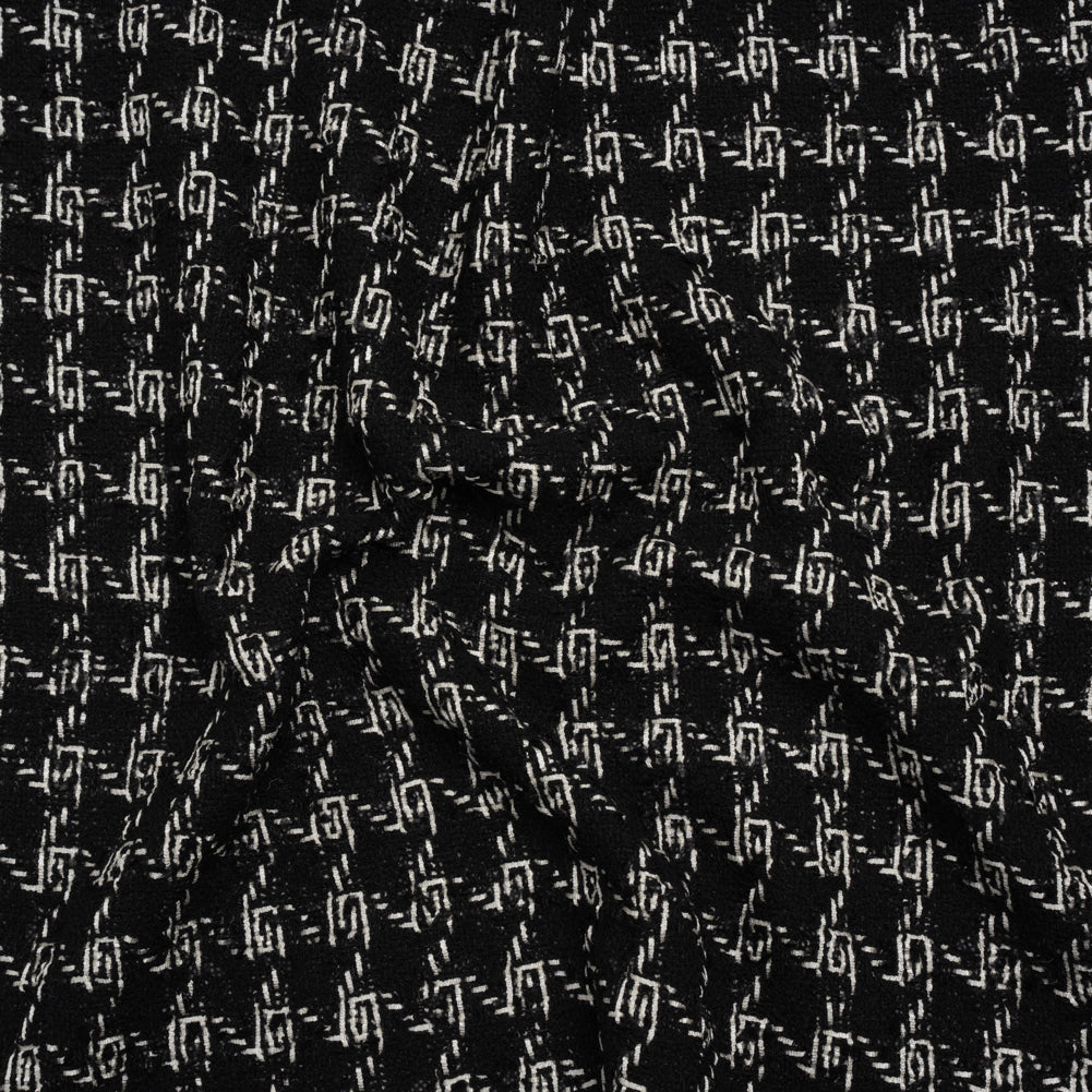Crepe Polyester Woven - Black and White Plaid - Deadstock - Joann Fabrics