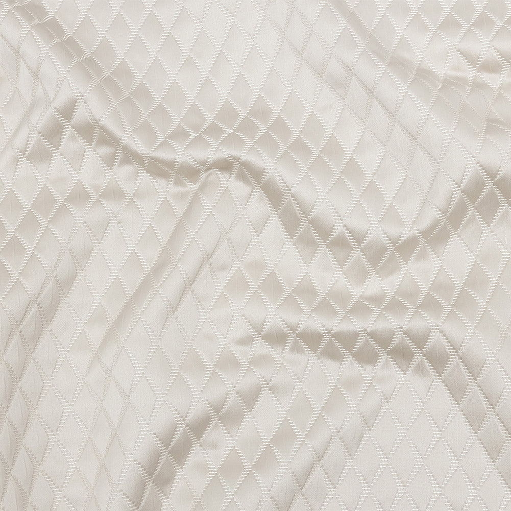 Satin-Faced Jacquard - Taupe Shadow Diamonds - British Imported - Joann Fabrics