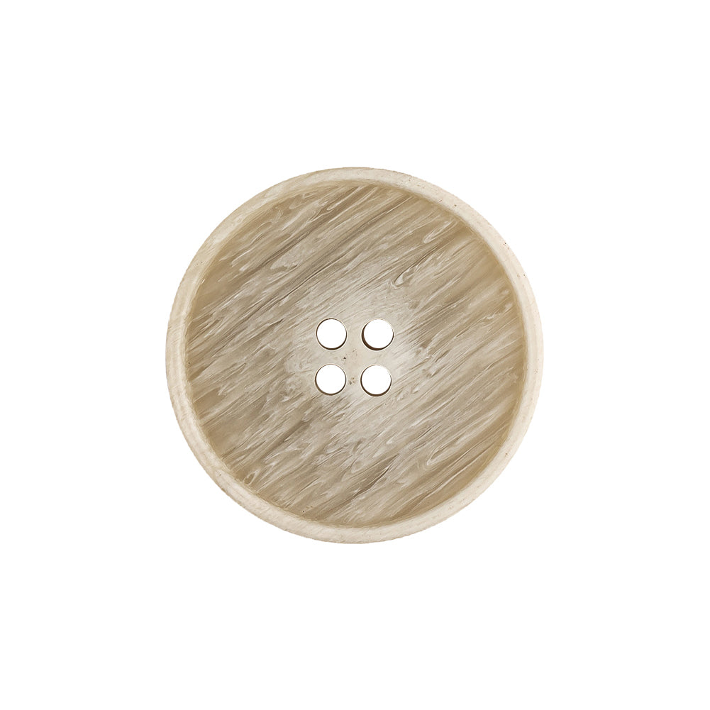 Pistachio Shell and Light Gray Striated Narrow Rim 4-Hole Button - 36L/23mm - Joann Fabrics