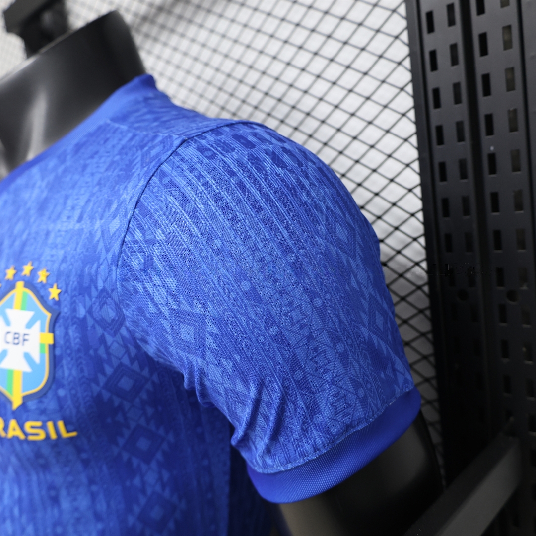 Brazil 2026 Diamond Texture Blue Special Jersey - Player Version - UnitedFutballJersey