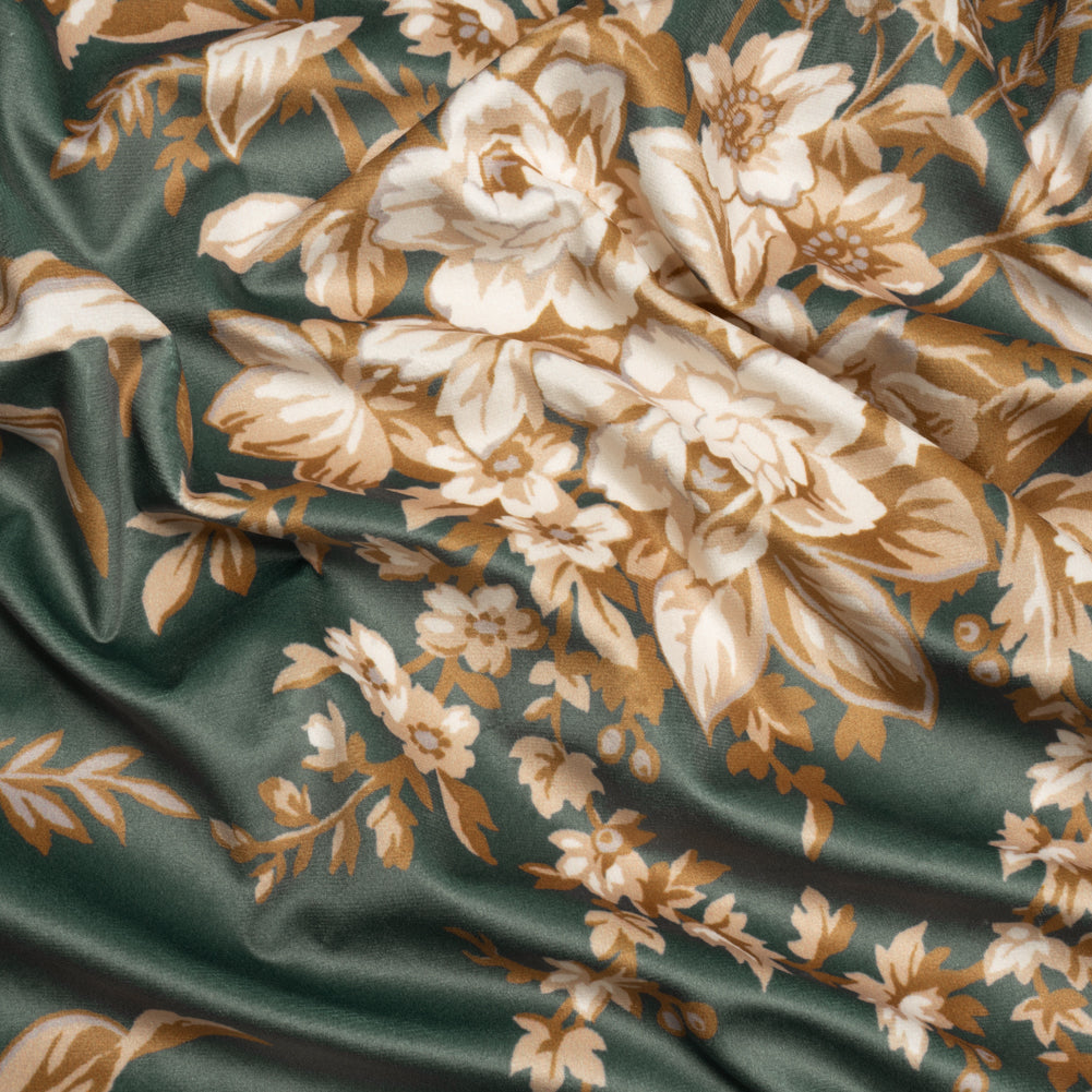 Polyester Microvelvet Print - Fern Floral - British Imported - Joann Fabrics