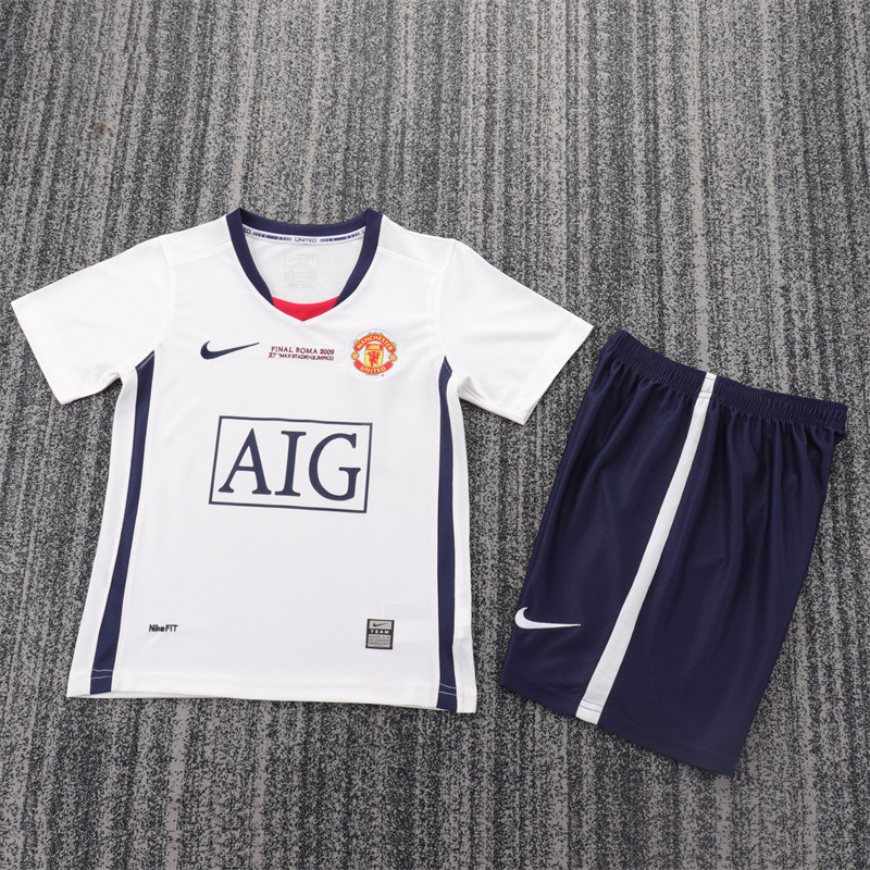 2008/2009 Retro Manchester United Away Football Shirt 1:1 Thai Quality Kids Size