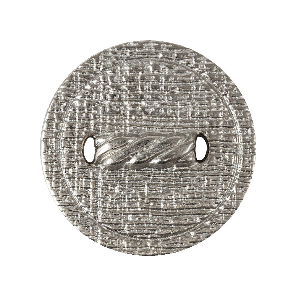 Italian Silver Faux Rope Textured Shank Back Metal Button - 44L/28mm - Joann Fabrics