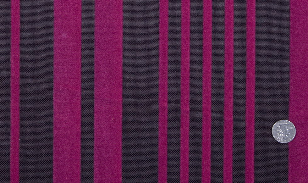 Chocolate/Liz Berry Stripes Flocked - Joann Fabrics