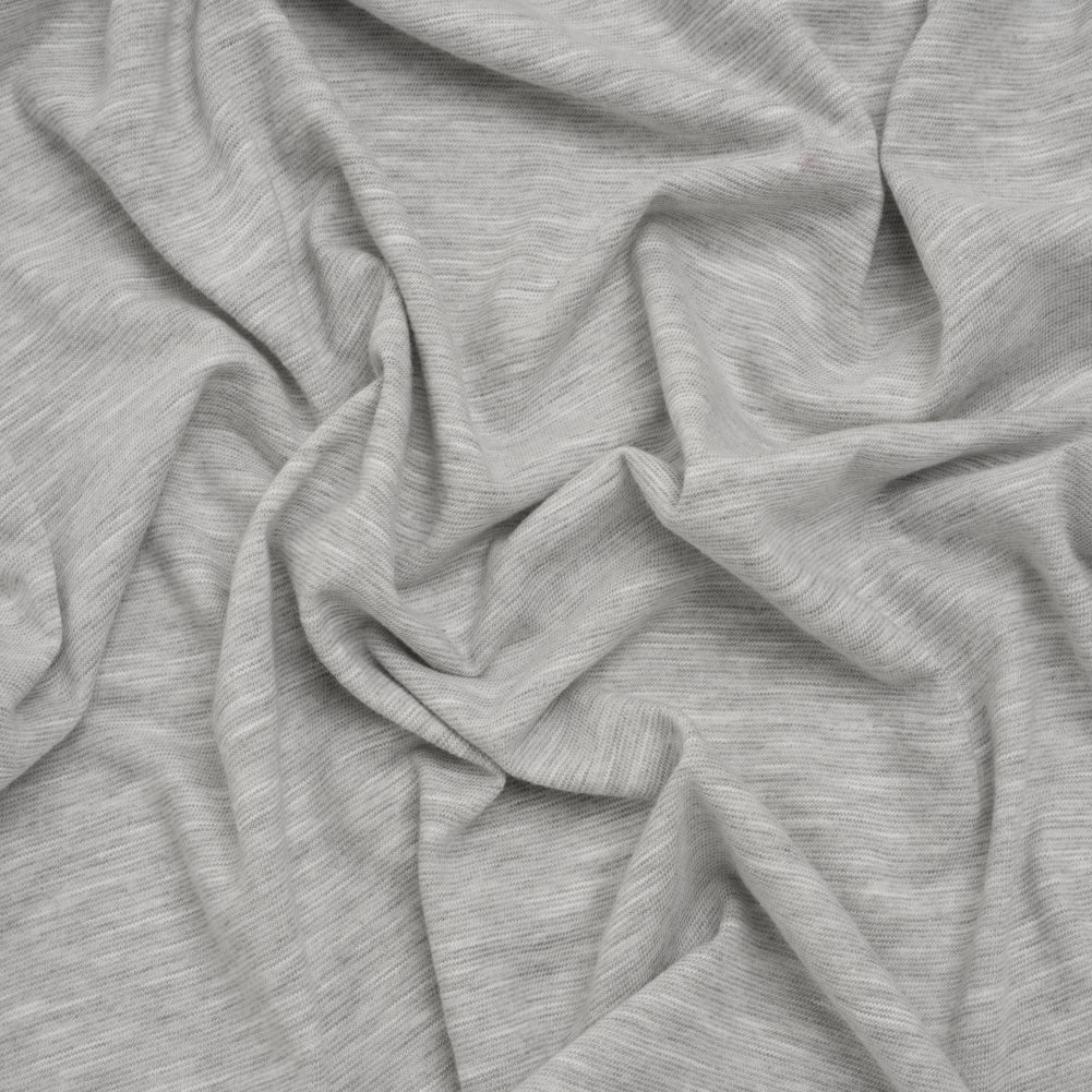 Slubbed Cotton and Polyester Jersey - Heathered Gray - Deadstock - Joann Fabrics