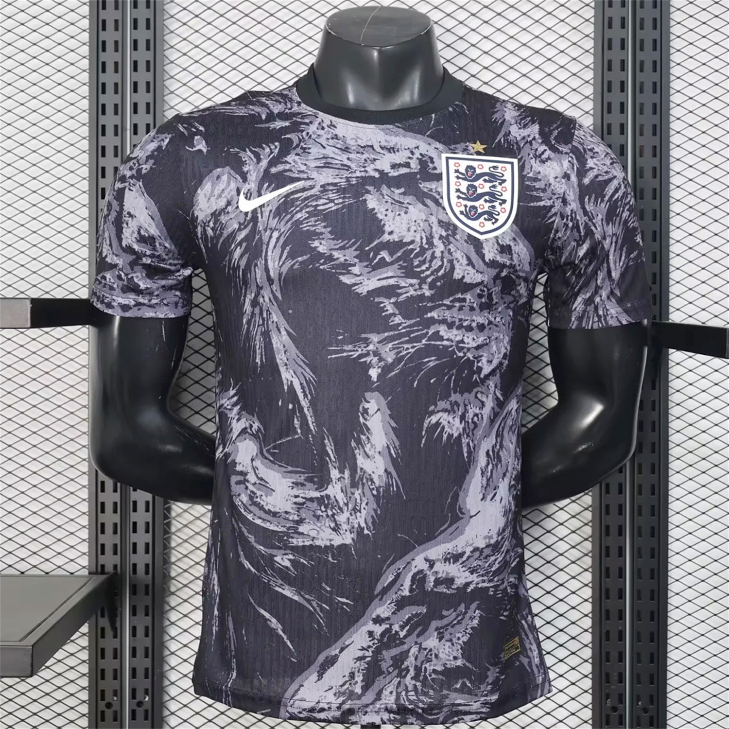 England 2026 Lion Black Special Jersey - Player Version - UnitedFutballJersey