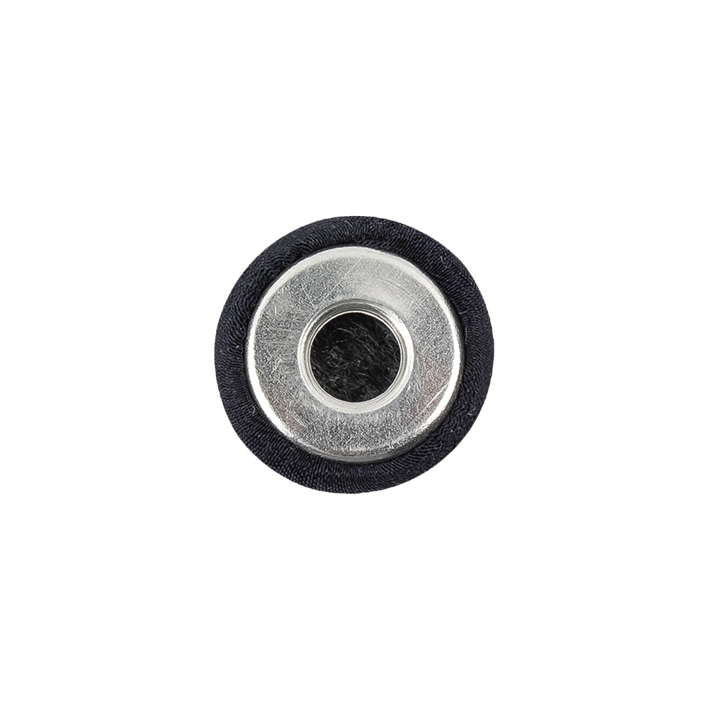 Black Fabric Covered Shallow Plate Silk Blended Sew On Button - 24L/15mm - Joann Fabrics