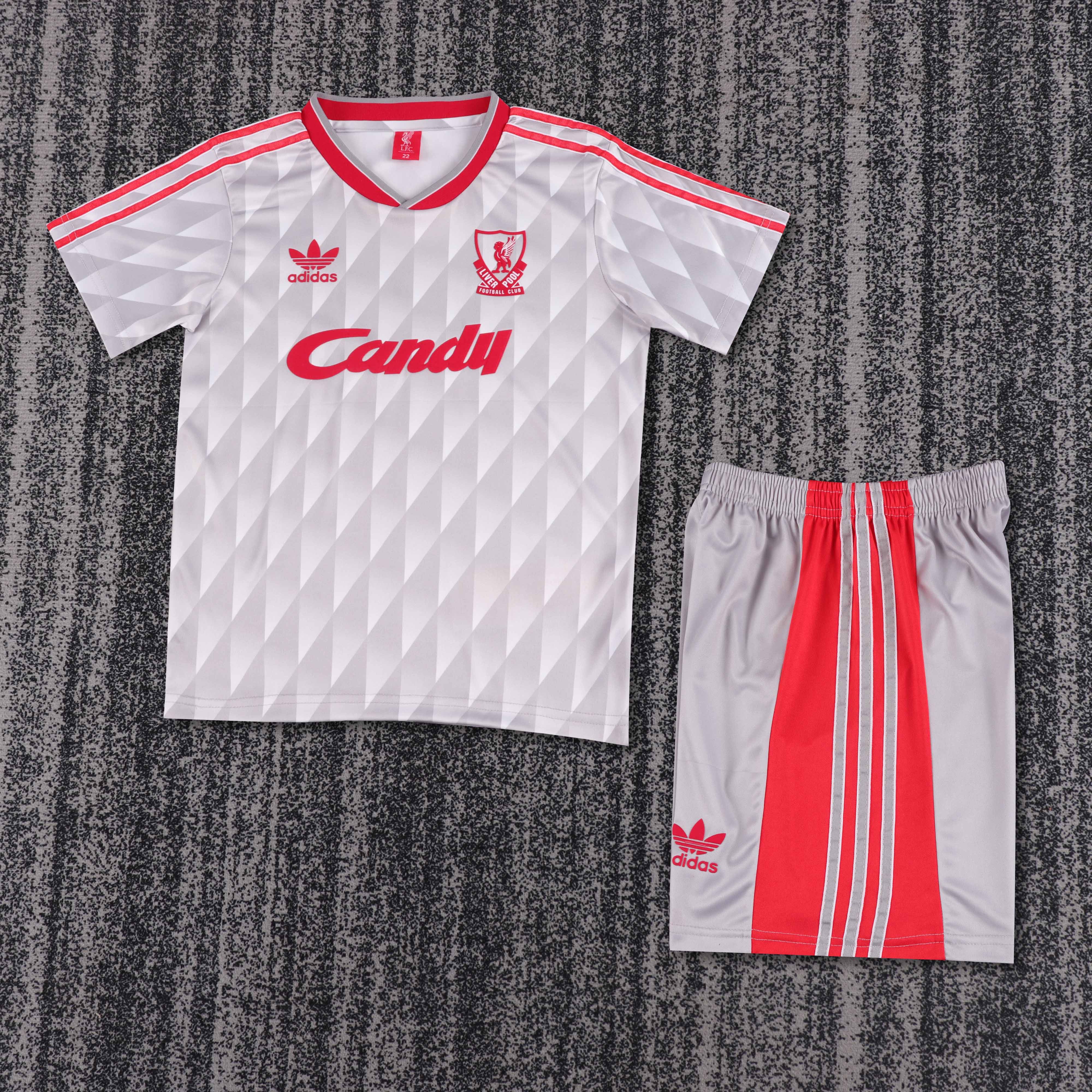 1989-1991 Retro Liverpool Away Football Jersey 1:1 Thai Quality Kids Size