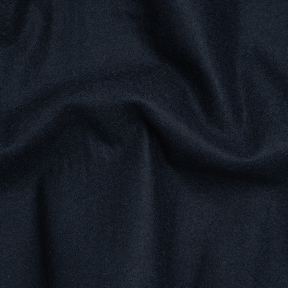 Undercollar Wool Felt with Pad Stitched Canvas Backing Made in Italy - Navy Blue and Oatmeal - Deadstock - Joann Fabrics