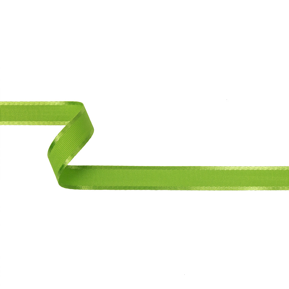 Lime Satin-Edged Grosgrain Ribbon - 0.625