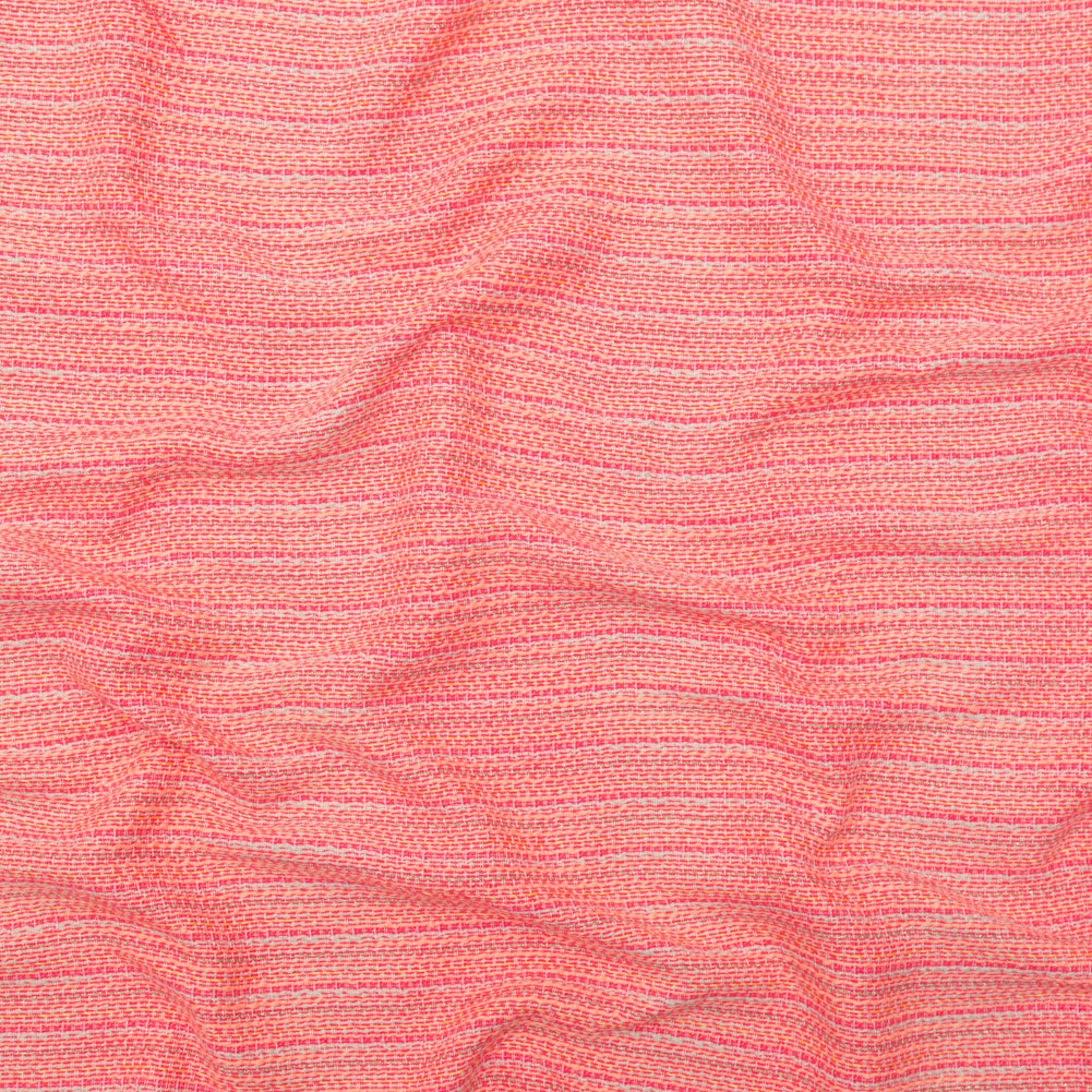 Neon Pink and White Tweed with Metallic Gold Threads - Joann Fabrics