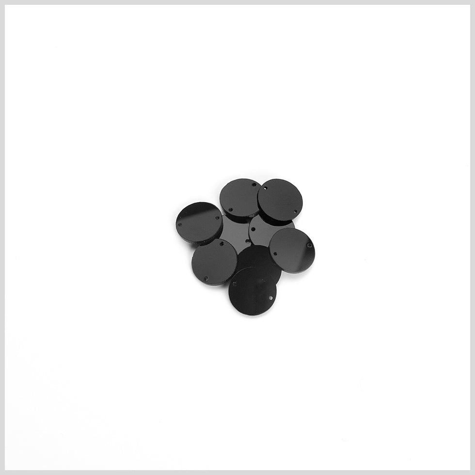 Black Laminate 2-Hole Round Plastic Button - 28L/18mm - Joann Fabrics