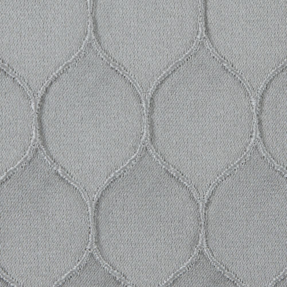 Silver Geometric Embroidered Polyester Satin - Joann Fabrics