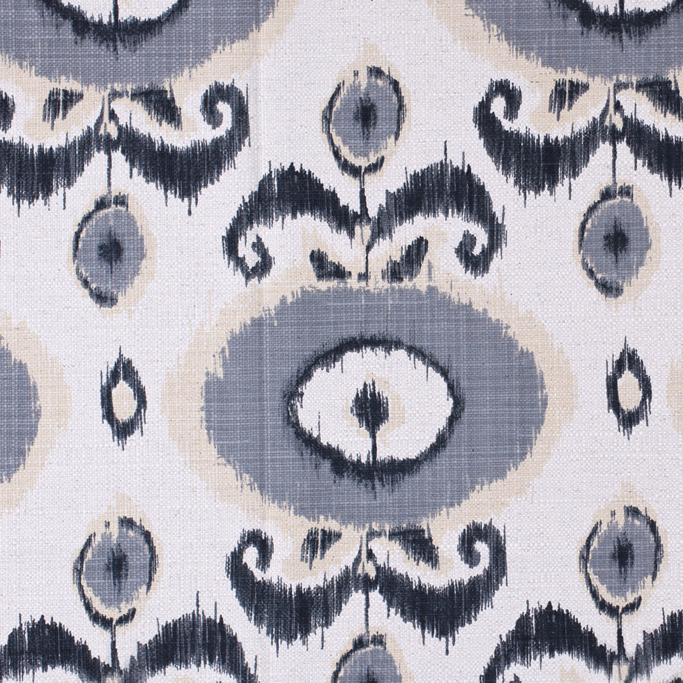 Gray Floral Ikat Cotton-Blend Woven - Joann Fabrics