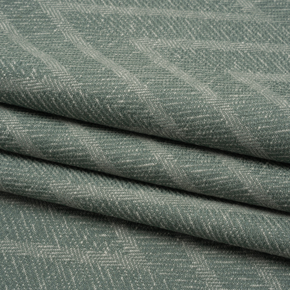 Recycled Polyester and Cotton Drapery Twill Woven - Kingfisher Chevrons - British Imported - Joann Fabrics