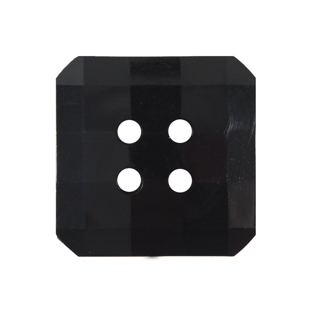 Black Square Bevel Cut Button - 40L/25.5mm - Joann Fabrics