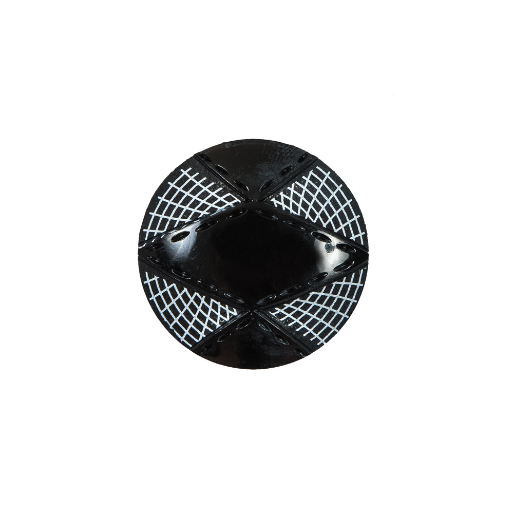 Italian Black and White Novelty Plastic Button - 32L/20mm - Joann Fabrics