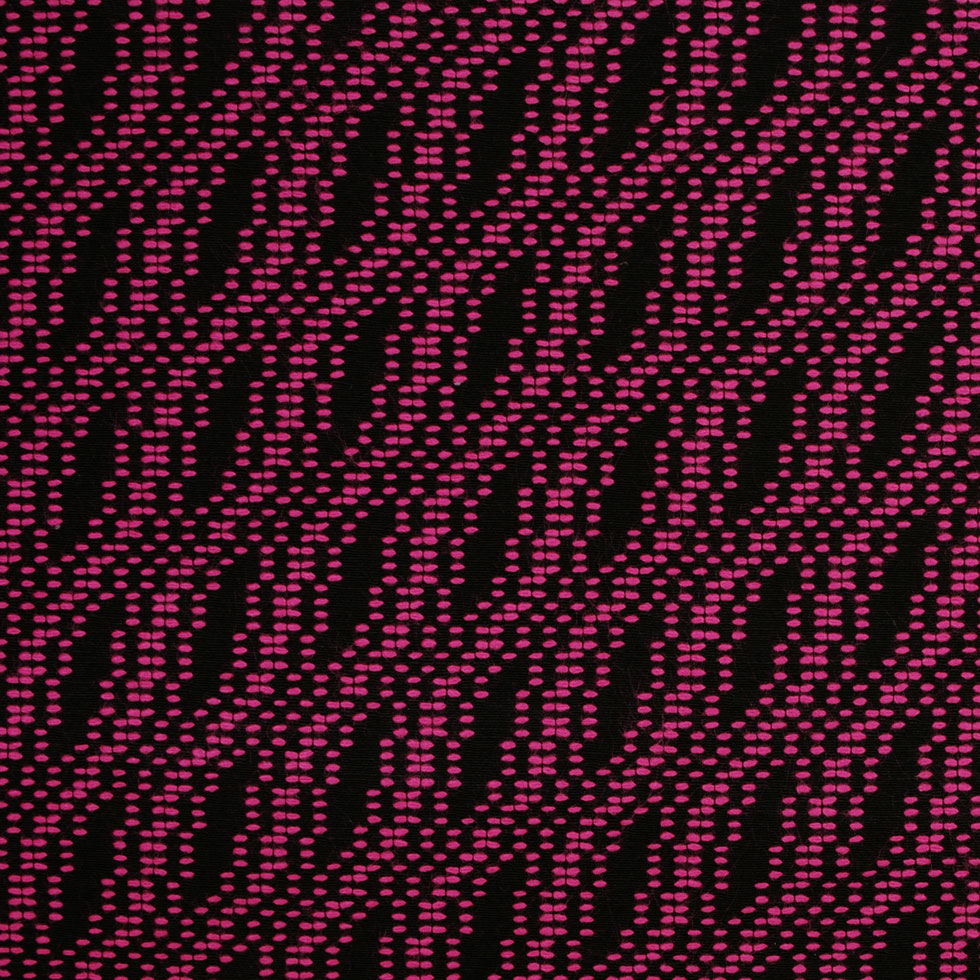 Italian Black/Fuchsia Geometric Cotton-Blend Tweed - Joann Fabrics