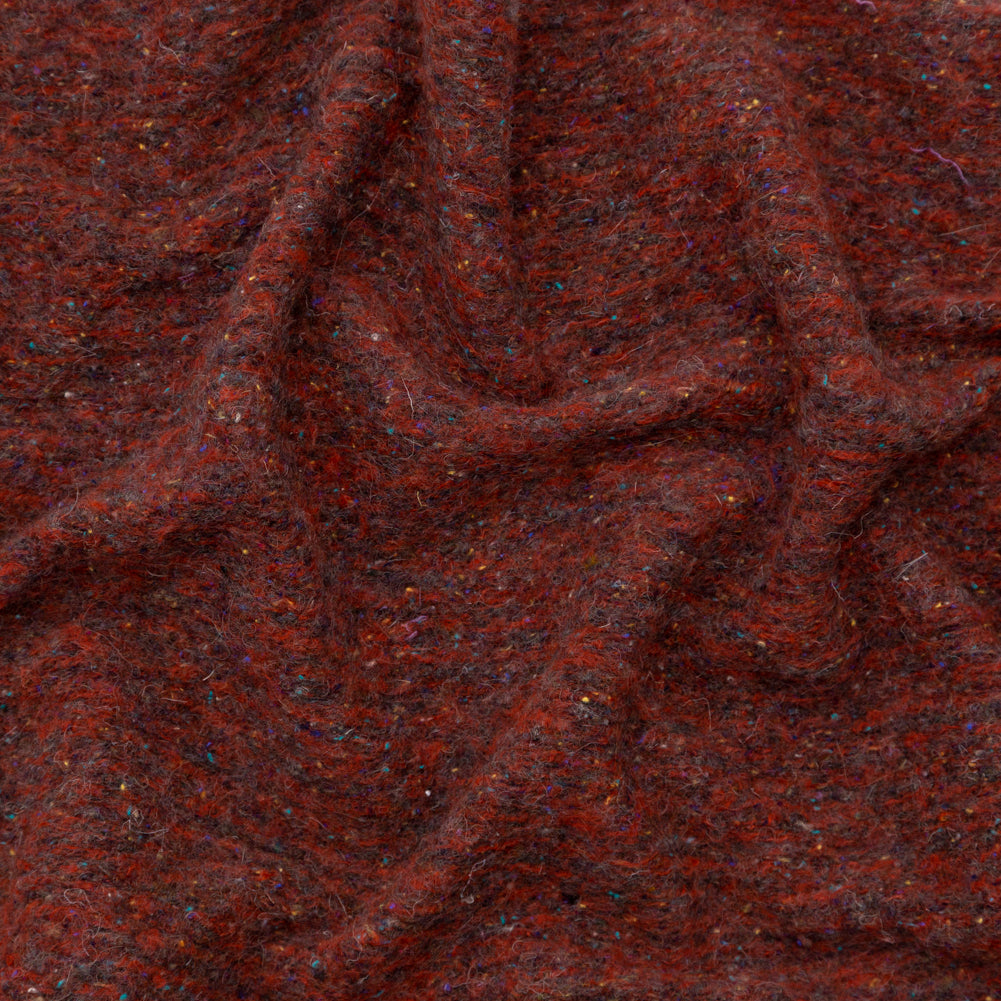 Italian Red and Gray Speckled Fuzzy Wool Knit - Joann Fabrics