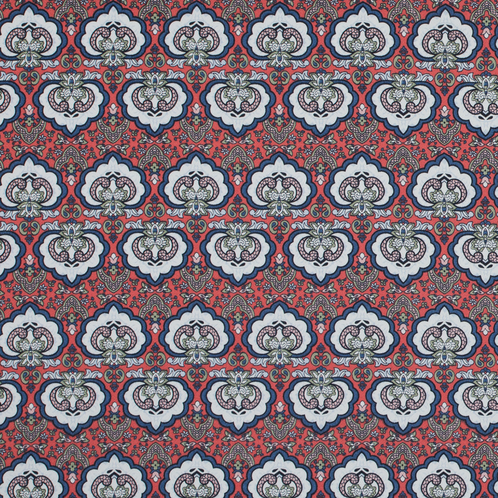 Emberglow/Blue/Green Printed Stretch Cotton Sateen - Joann Fabrics
