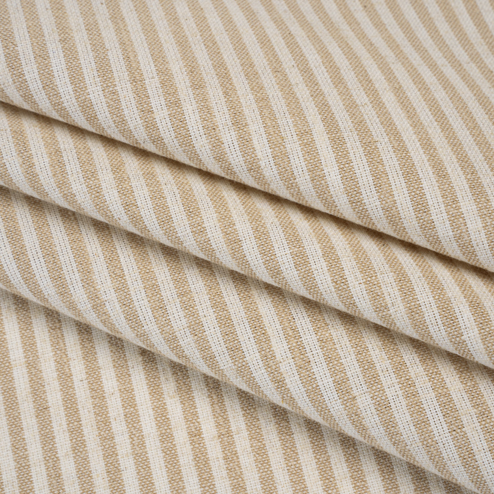 Recycled Polyester Blend Woven - Linen Candy Stripes - British Imported - Joann Fabrics