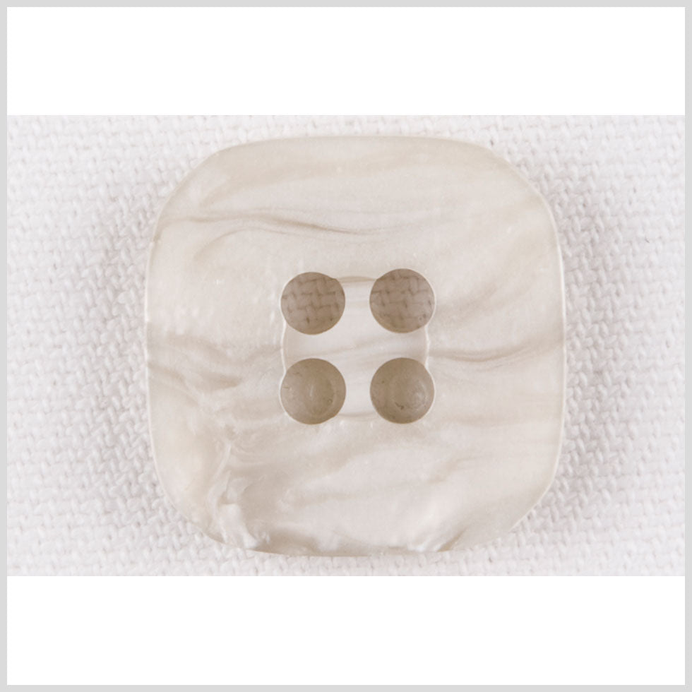 Square Plastic 4-Hole Button - 24L/15mm - White and Gray Swirls - Joann Fabrics