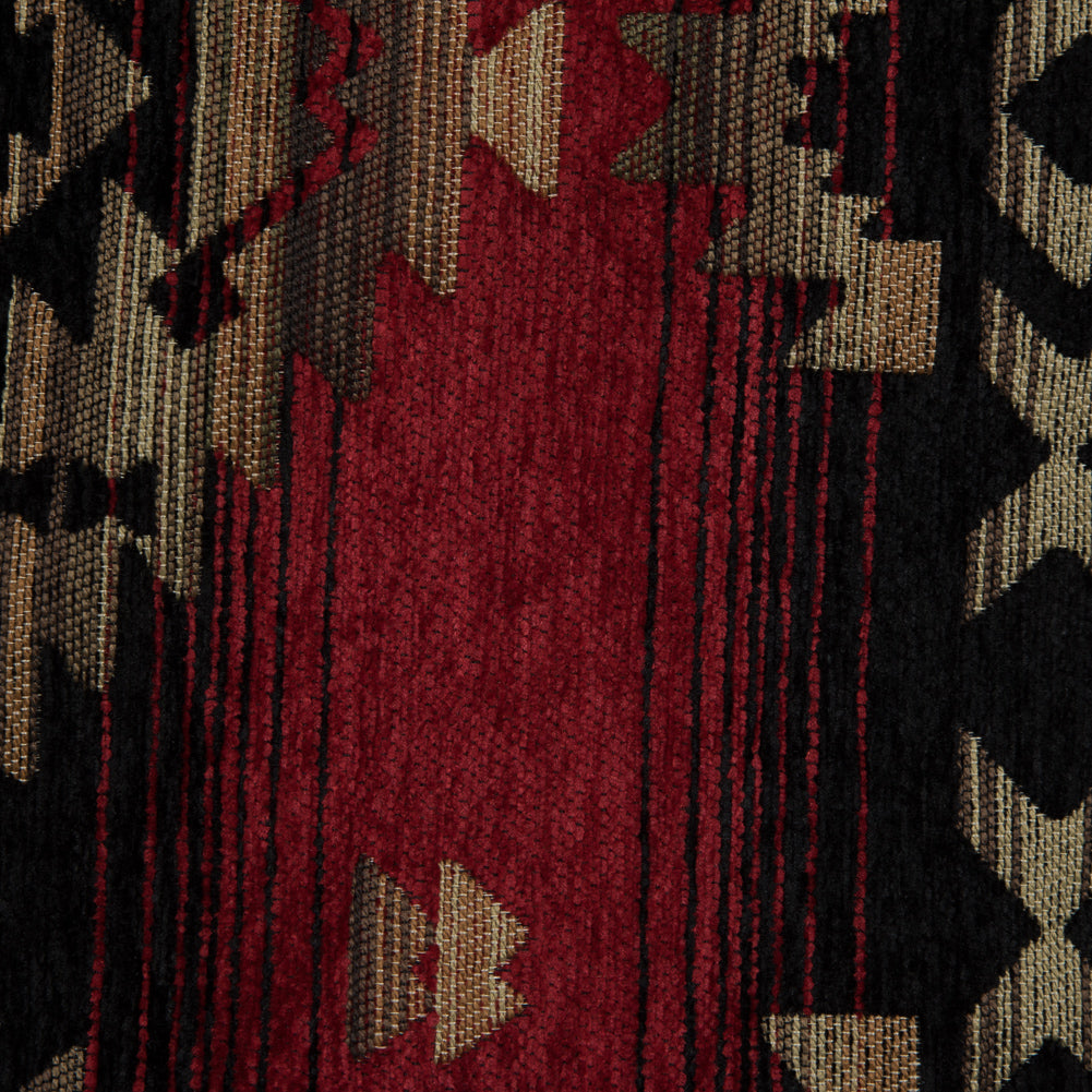 Fire Geometric Stripes Polyester Chenille - Joann Fabrics