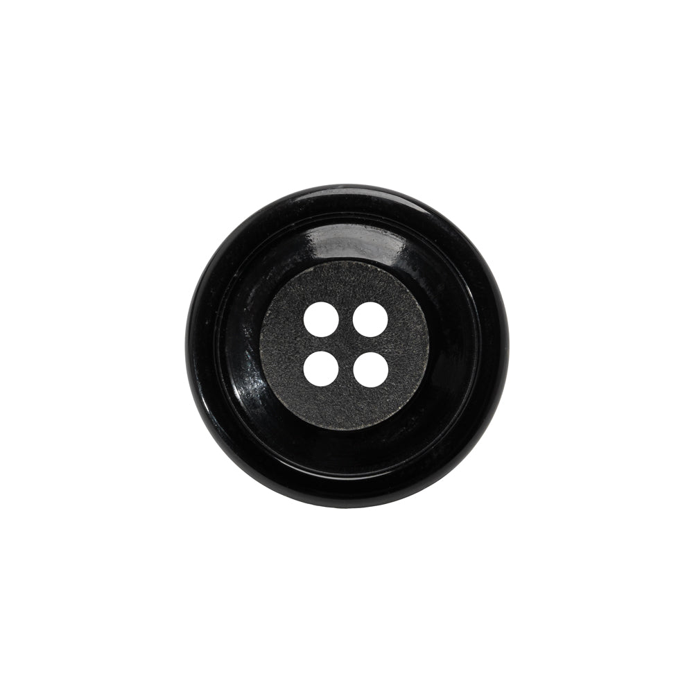 Plastic 4-Hole Button - Black Matte Center - 32L/20mm - Joann Fabrics