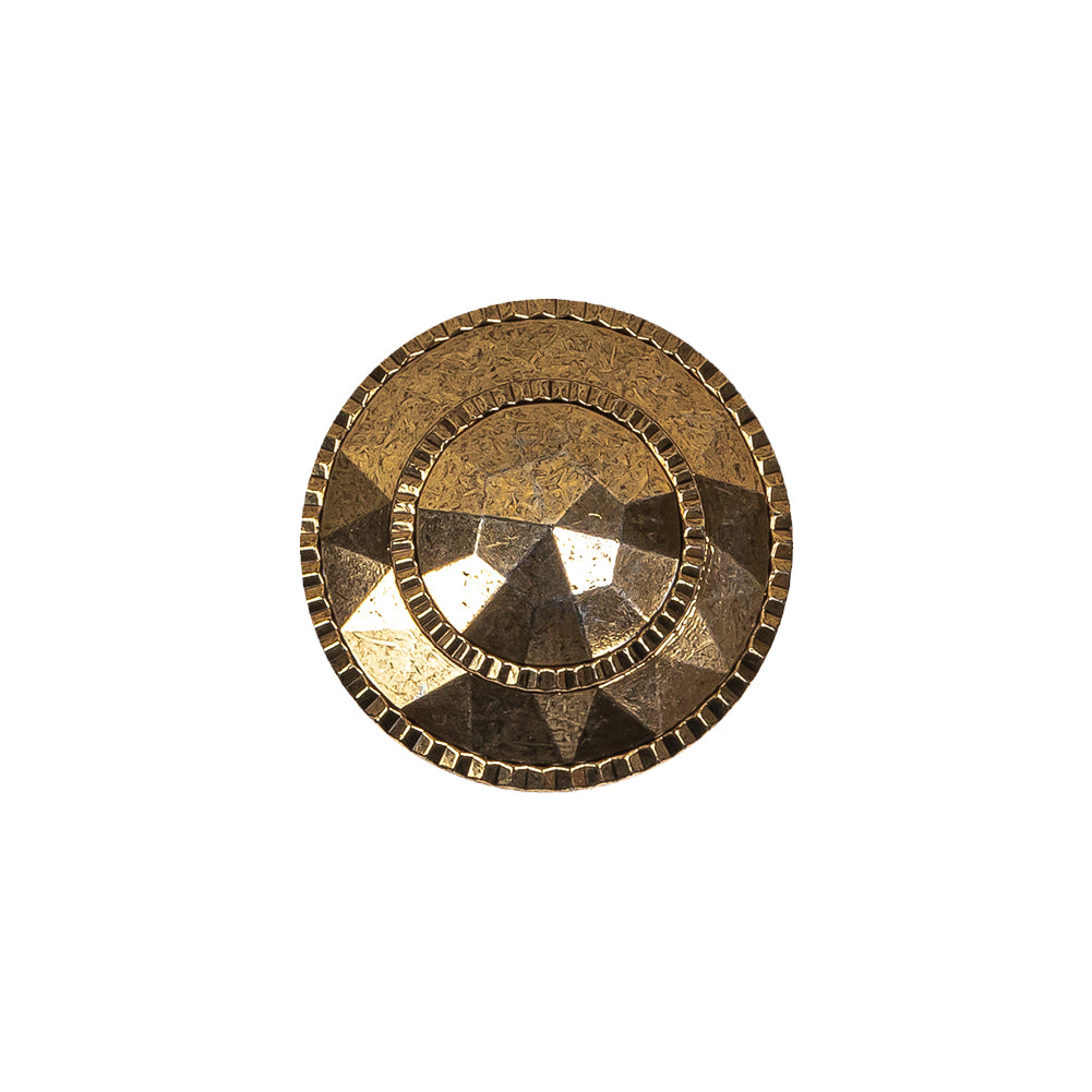Gold Fancy Faceted Shank Back Plastic Button - 30L/19mm - Joann Fabrics