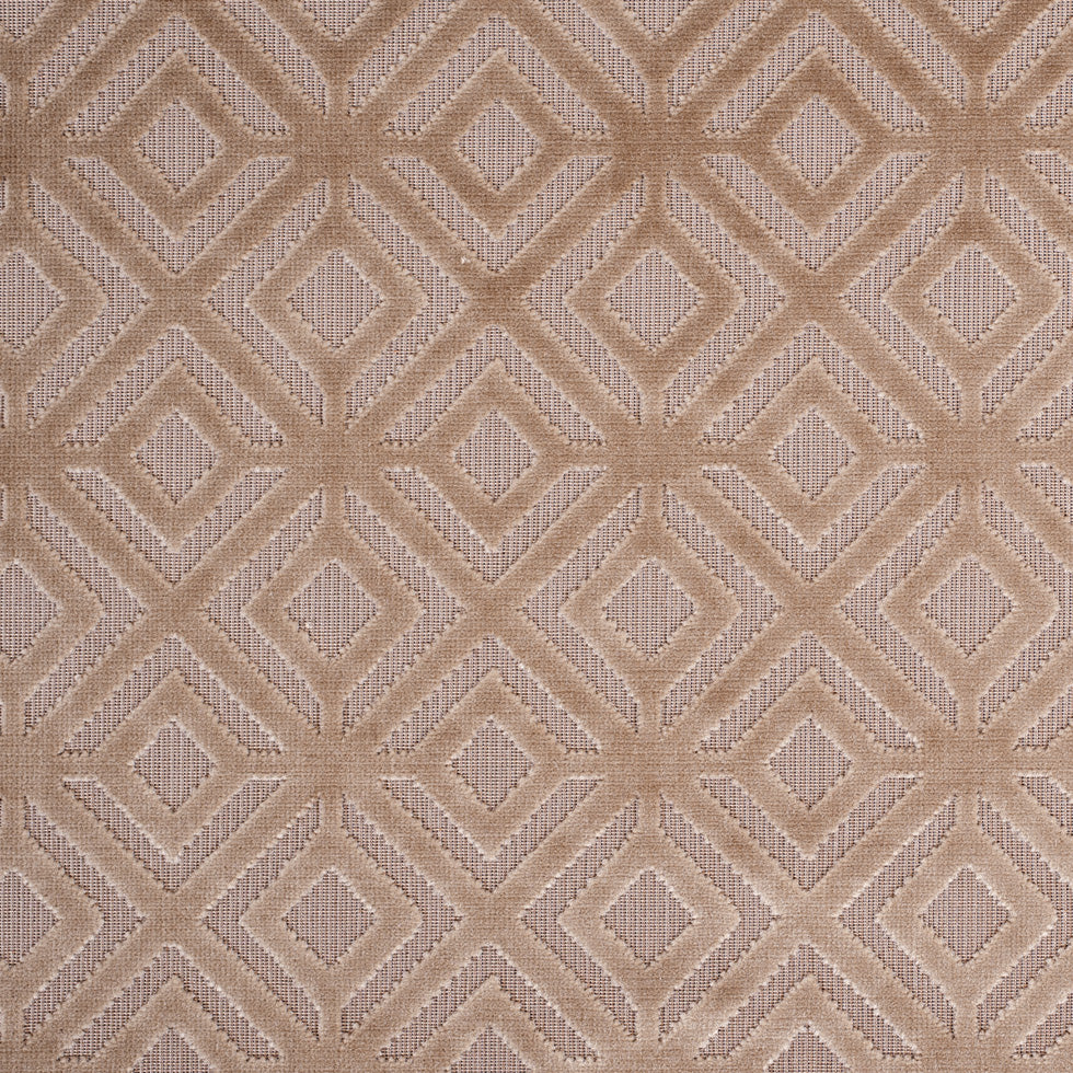 Camel Geometric Cut Velvet - Joann Fabrics