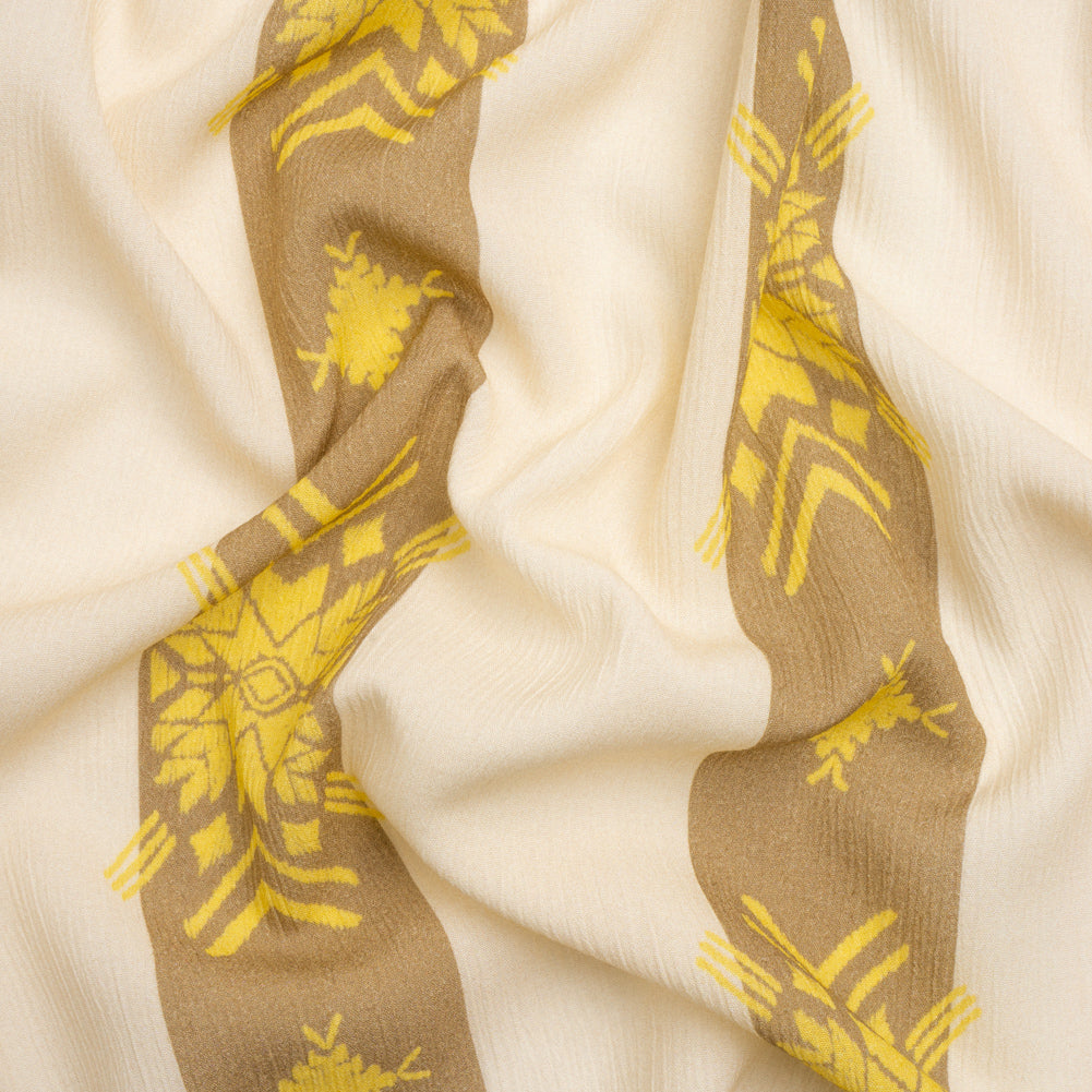 Mood Exclusive Cream Woven in Time Crinkled Gauzy Viscose Crepe - Joann Fabrics