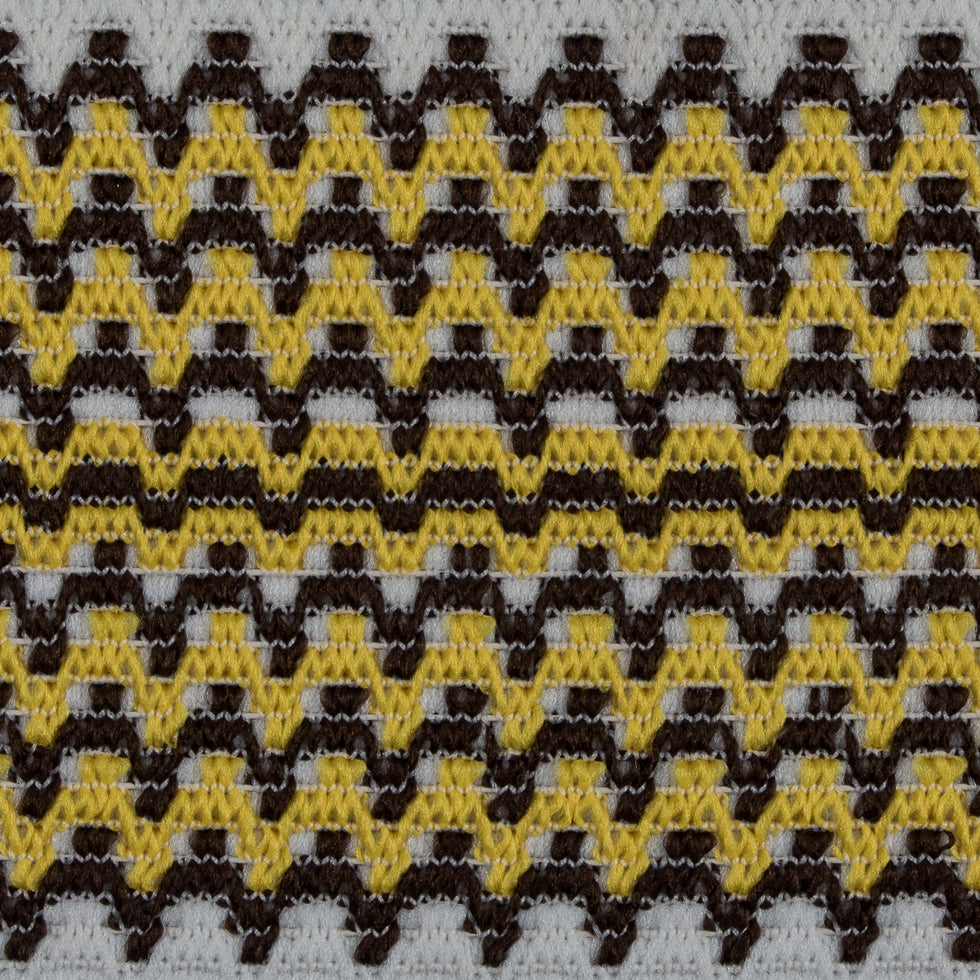Yellow/Brown/White Elastic - 3.5