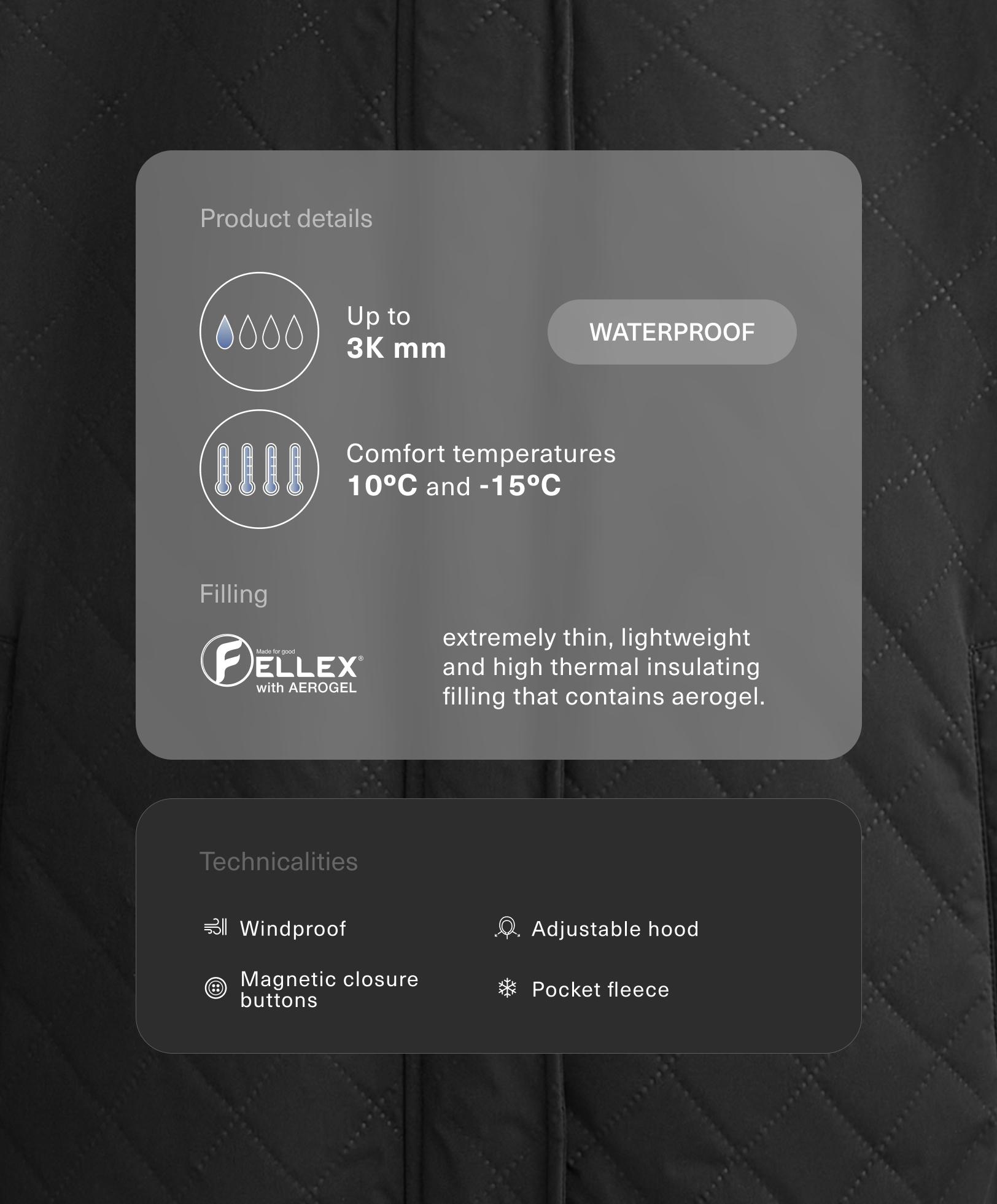 FELLEX® AEROGEL 3k waterproof padded jacket