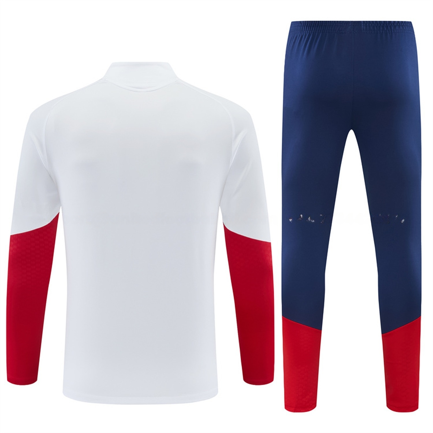 Spain 2026 Long Sleeve Training Set - White Top & Deep Blue Pants - UnitedFutballJersey