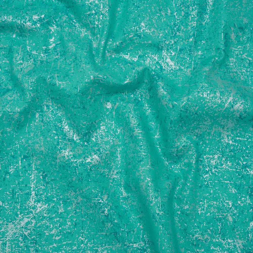 Pearl Finish Quilting Cotton by Patrick Lose for Northcott - Seafoam Textural Abstract - Glisten Collection - Joann Fabrics
