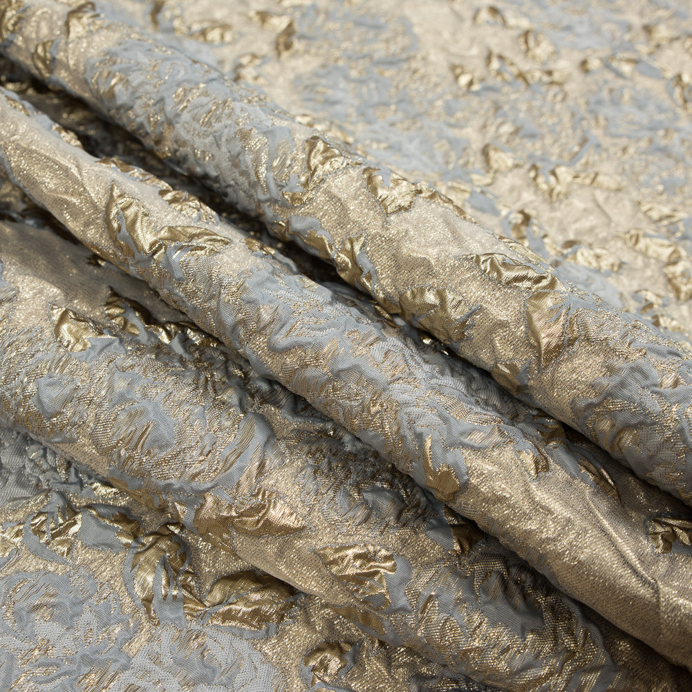 Ash Blue Luxury Floral Metallic Brocade - Joann Fabrics