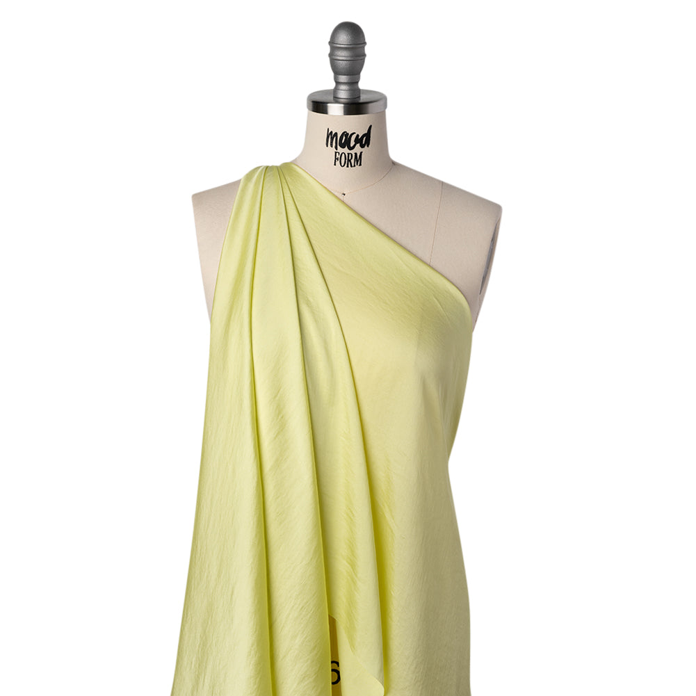 Polyester Charmeuse - Lemon Yellow - Designer Deadstock - Joann Fabrics