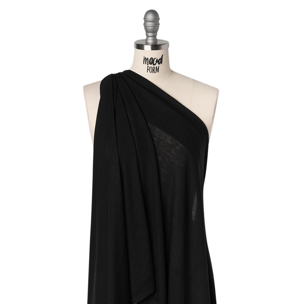 Stretch Rayon Sweater Jersey - Black - Deadstock - Joann Fabrics
