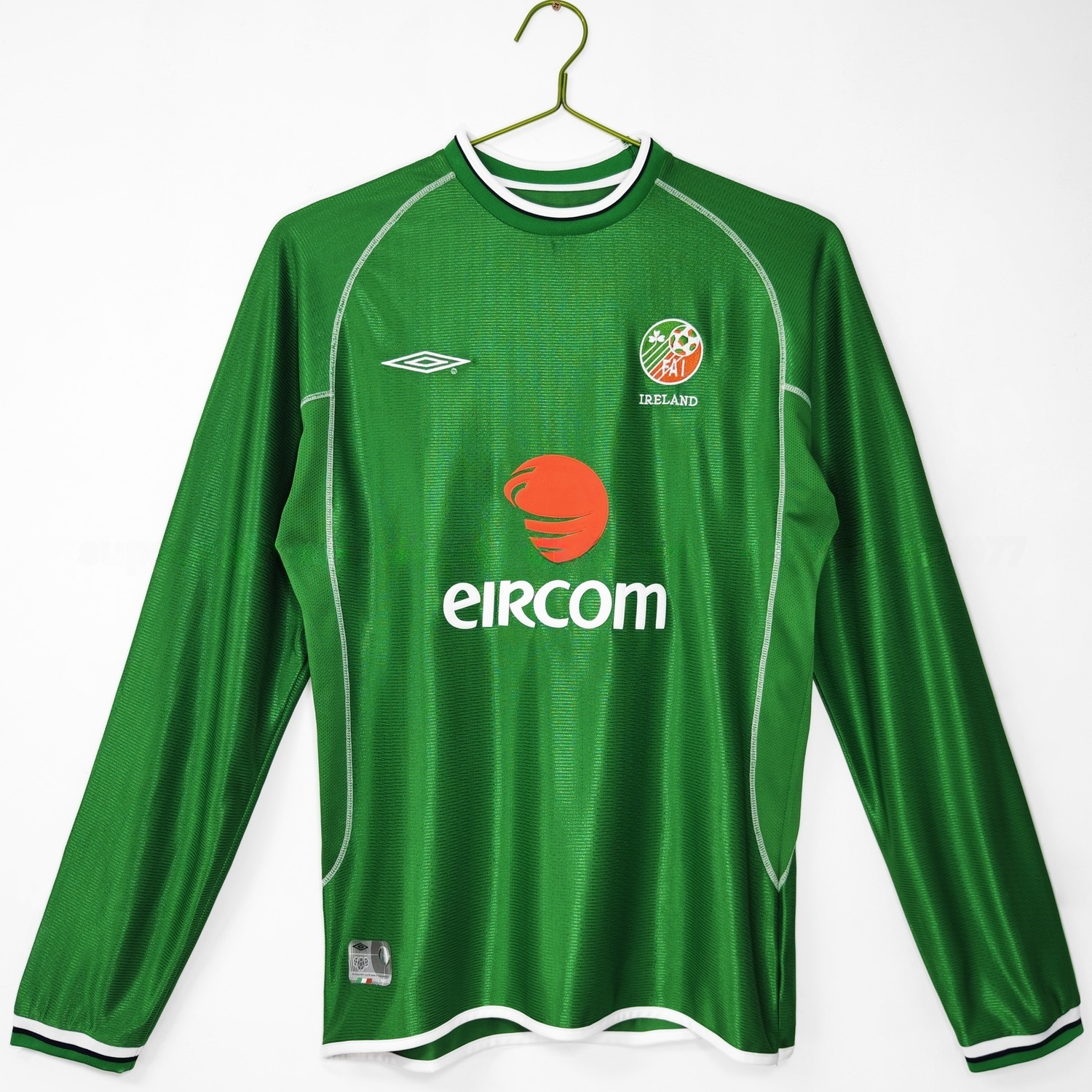 Retro Ireland 2002 Home Long Sleeves Jersey - UnitedFutballJersey