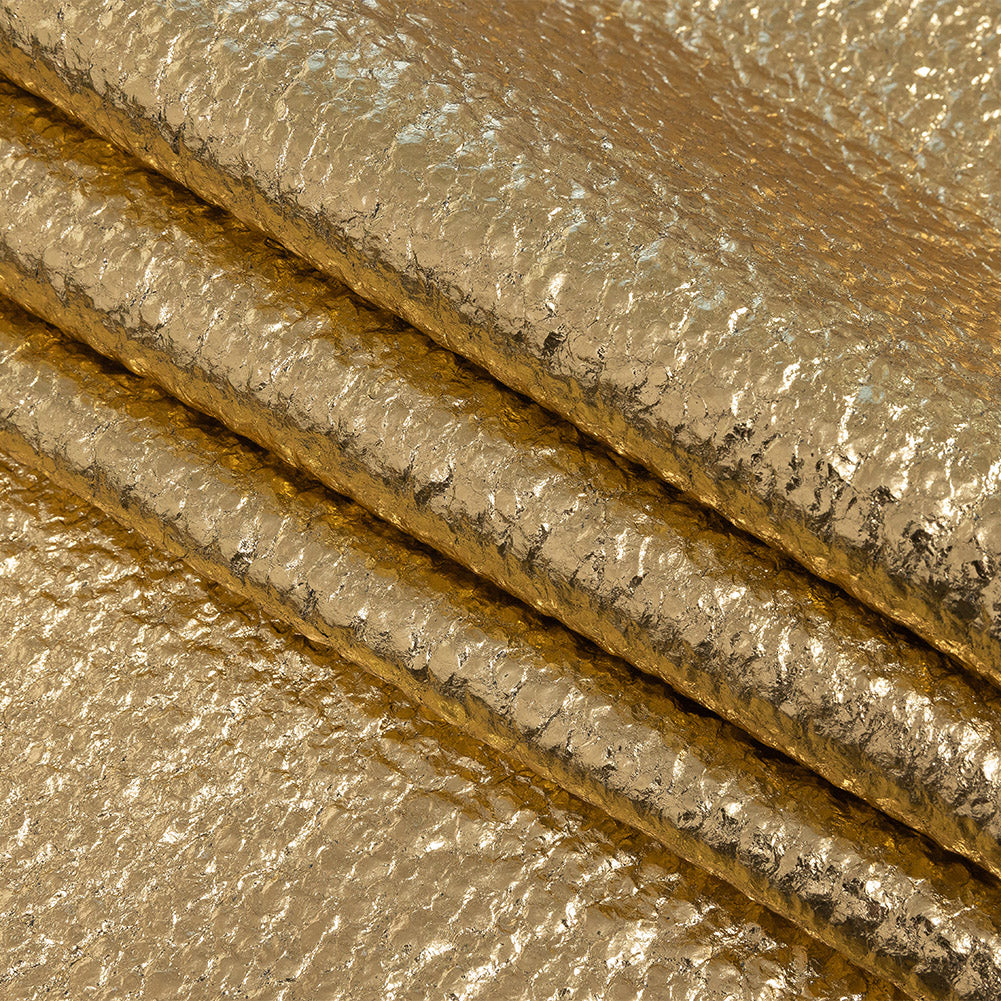 Clara Italian Metallic Gold Pebbled Coating with Foil Laminate - Joann Fabrics