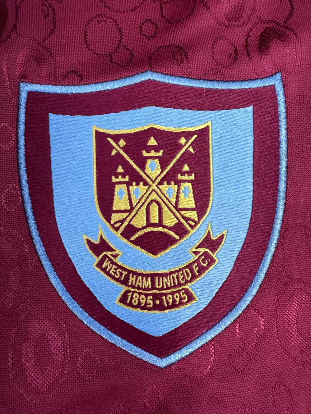 1995-1997 Retro West Ham United Football Shirt Home 1:1 Thai Quality