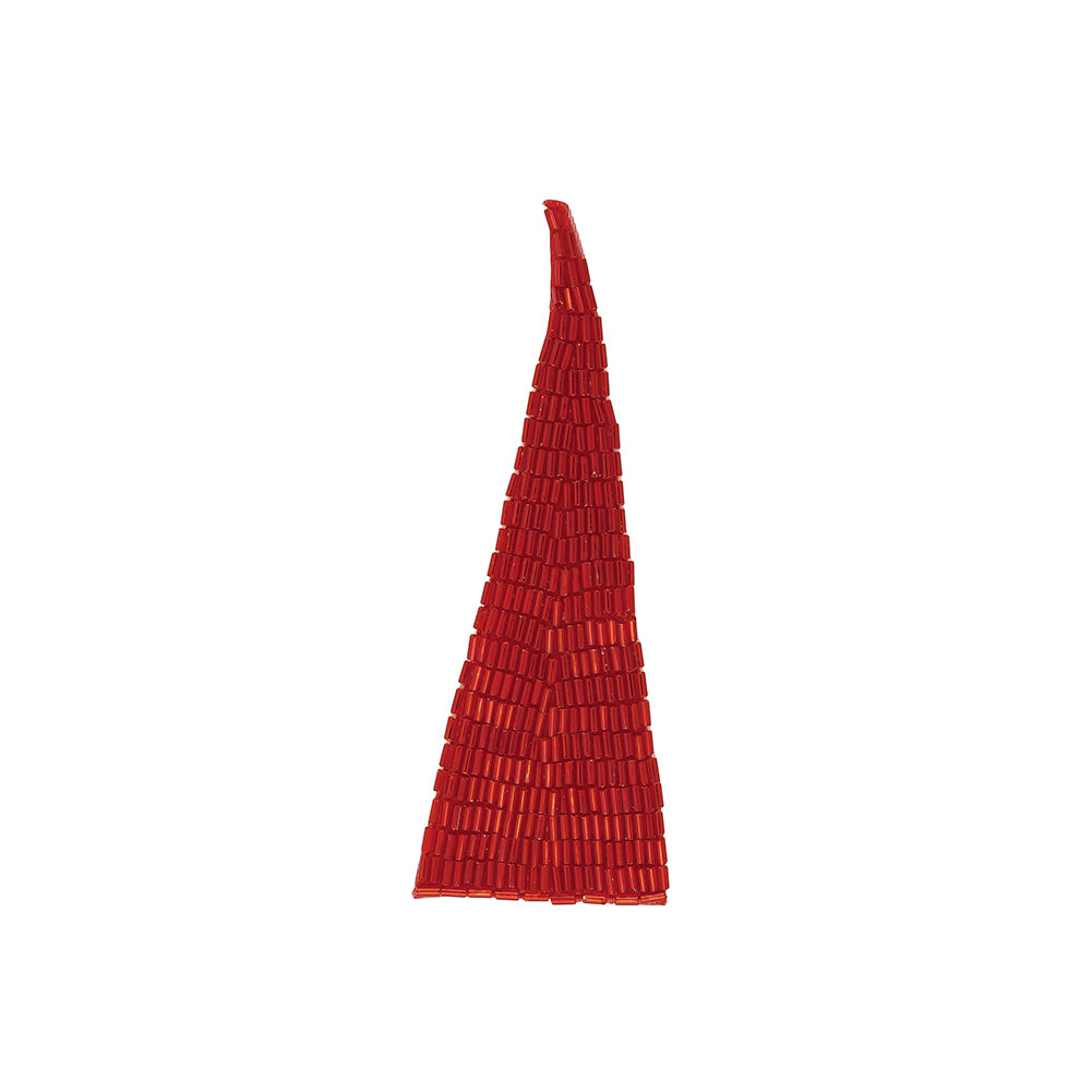 Vintage Space Cherry Bugle Beaded Triangle Applique - 5