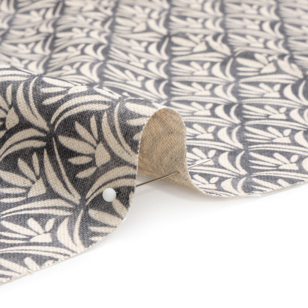 Cotton and Linen Canvas Print - Smoke Floral Arches - British Imported - Joann Fabrics