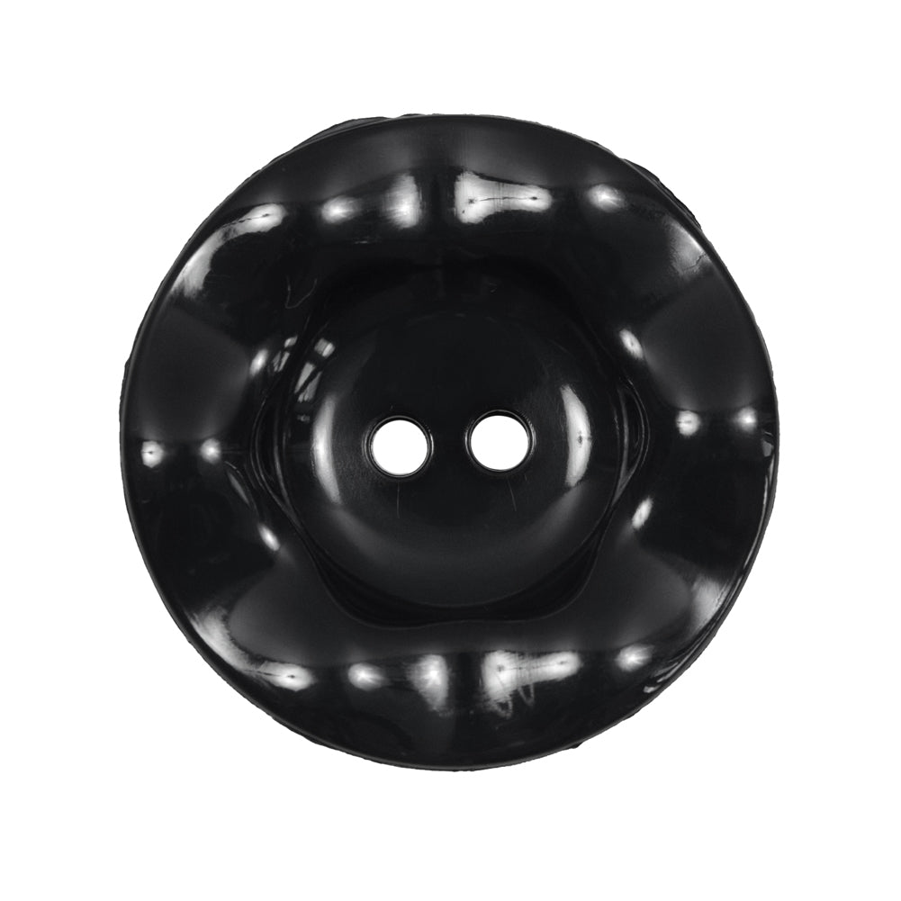 Italian Black Wavy Plastic 2-Hole - 44L/28mm - Joann Fabrics