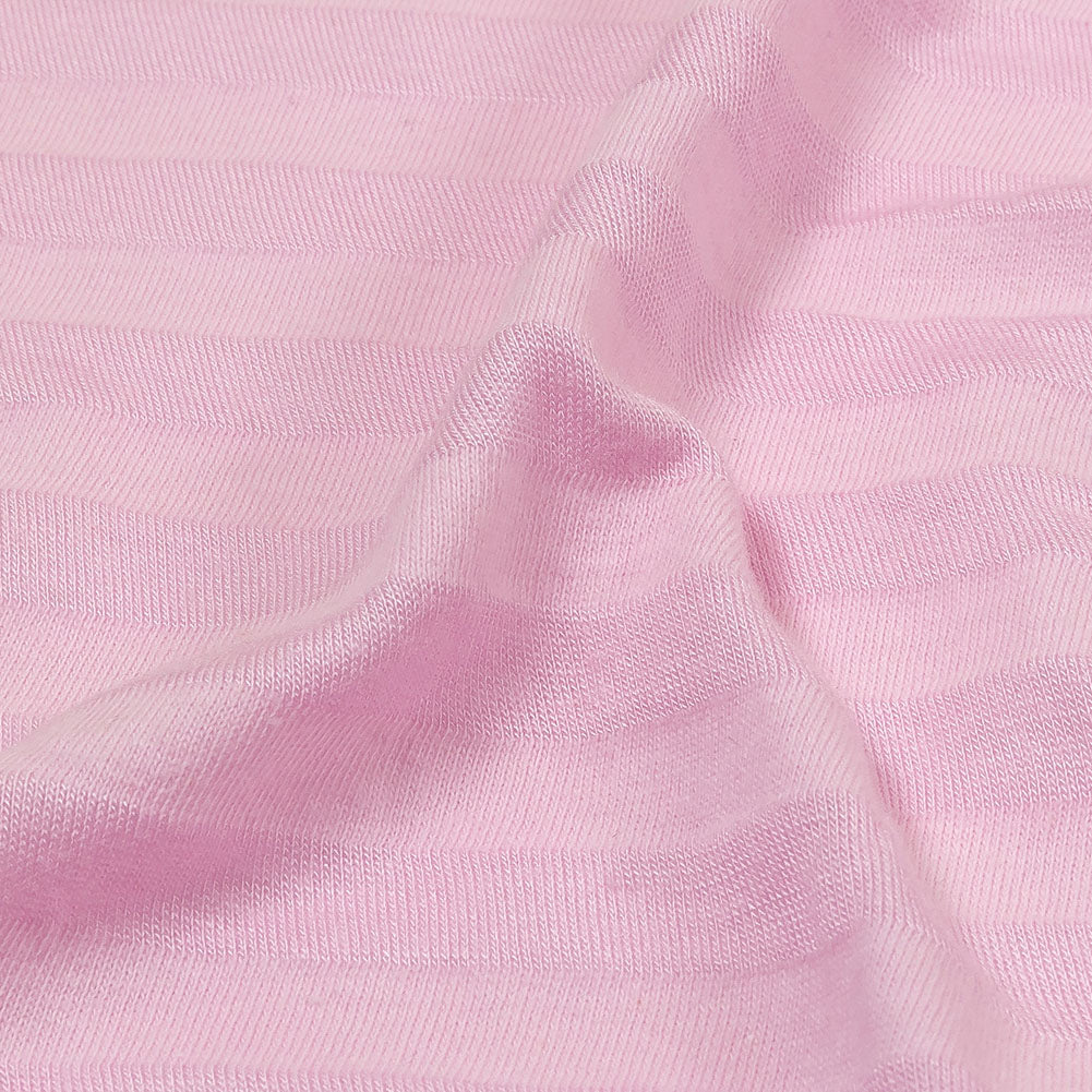 Baby Pink Tonal Stripes Cotton and Rayon Jersey - Joann Fabrics