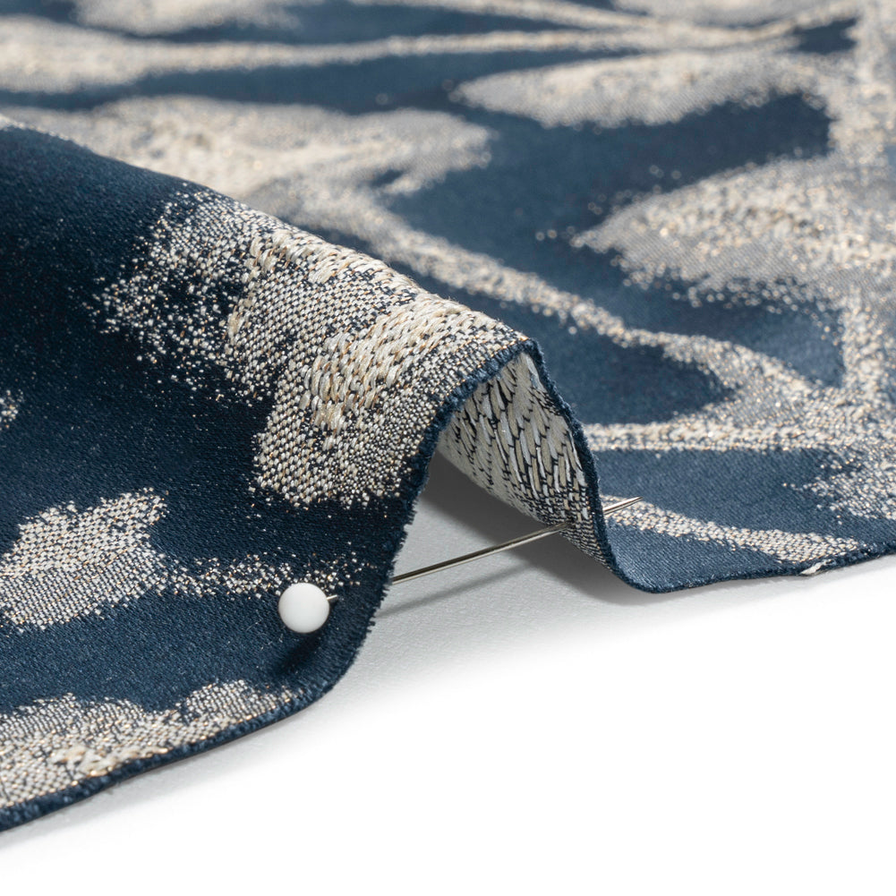 Metallic Drapery Jacquard - Ink Blurred Branches - British Imported - Joann Fabrics